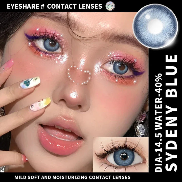 Rynx | Naturally colored contact lenses for the eyes 1 pair brown pupil contact lenses Fashion blue lenses annually cosmetic gray contact lenses