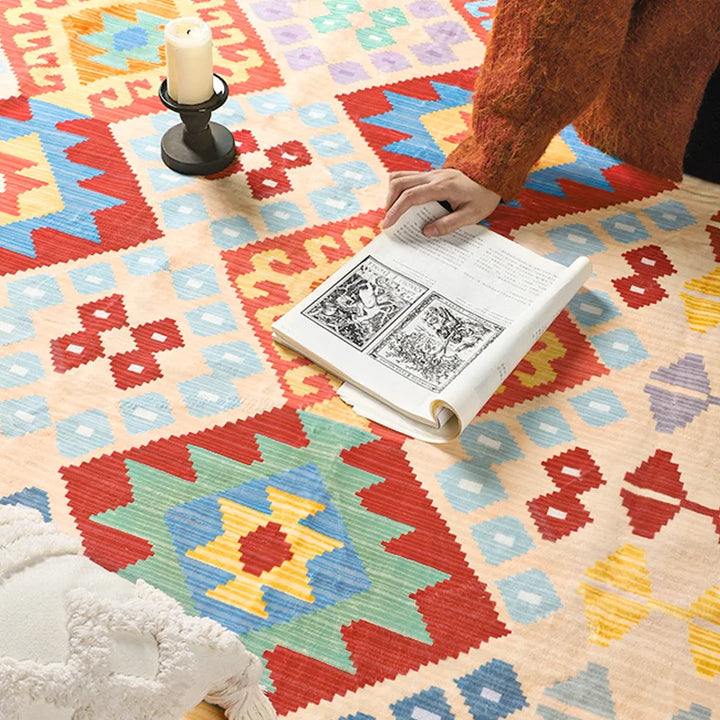 Rynx | Ethnic Style Living Room Sofa Decorative Rugs Retro American Bedroom Area Rug Persian Soft Wardrobe Balcony Rug Carpet