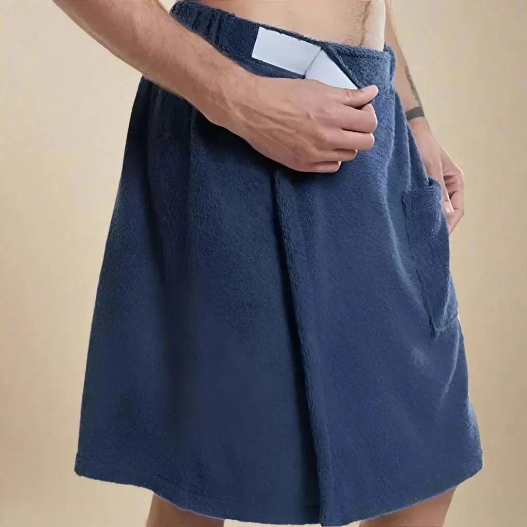 Lisslune | PORTABLE BATH TOWEL ROBE – Soft & versatile bath towel with pockets for sauna, beach & fitness