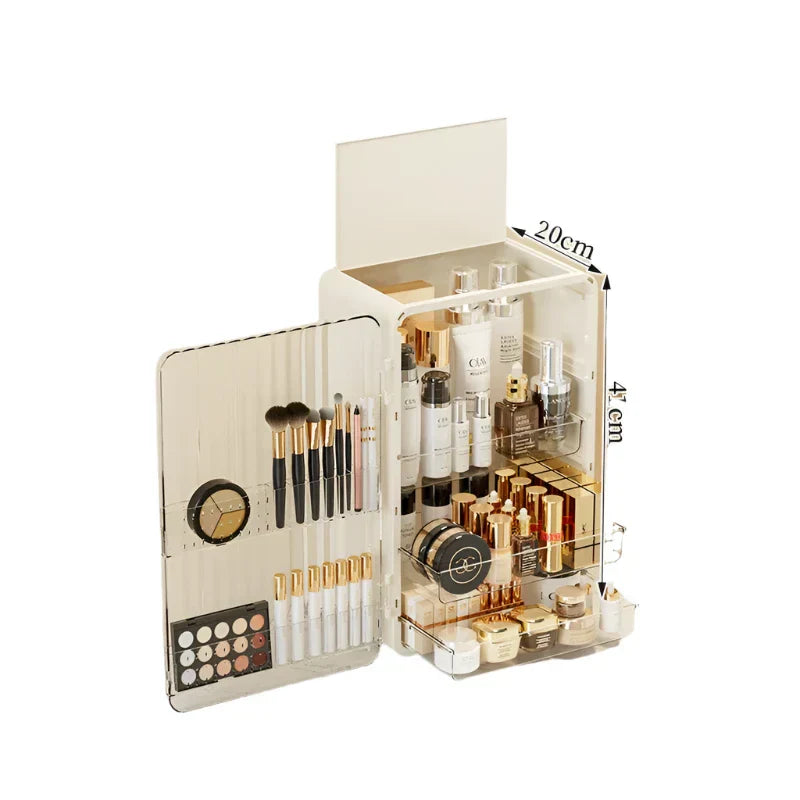 Lisslune | Luxo Luxury Makeup Storage Box – Dust-Proof Cosmetic Organiser with Magnetic Door