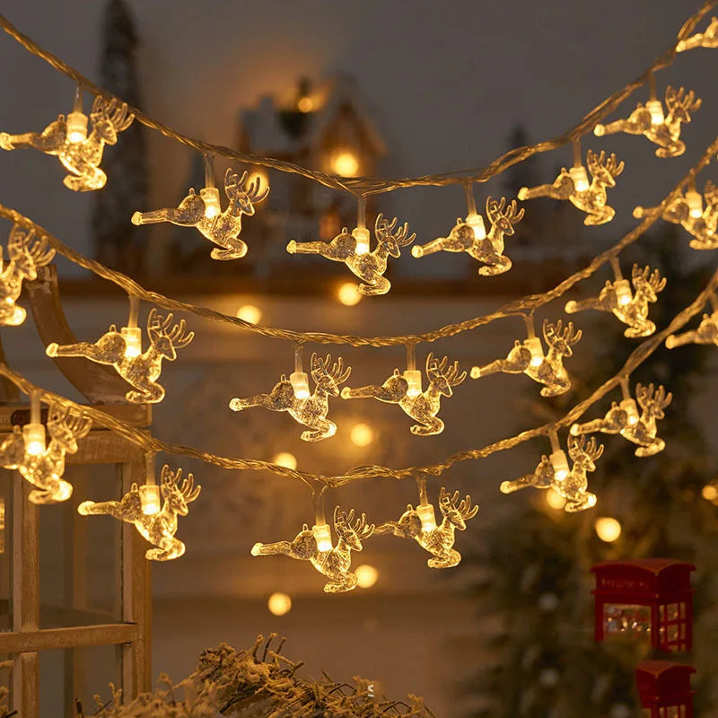Rynx Christmas Tree LED Fairy Light String 1.5M 10LED Xmas Hanging Light Fairy Light Garland Home Decor Ornament New Year Gifts