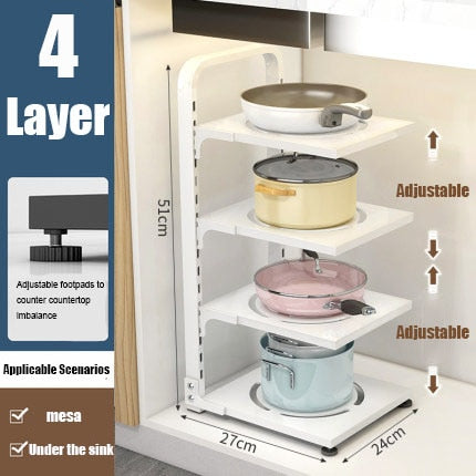 Lisslune | Easy Stack Adjustable Multi-layer Corner Rack