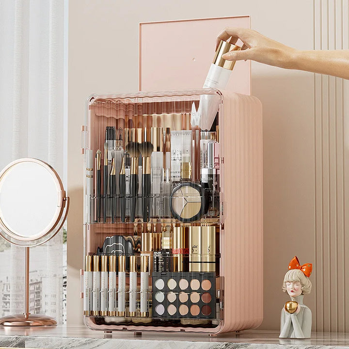 Lisslune | Luxo Luxury Makeup Storage Box – Dust-Proof Cosmetic Organiser with Magnetic Door