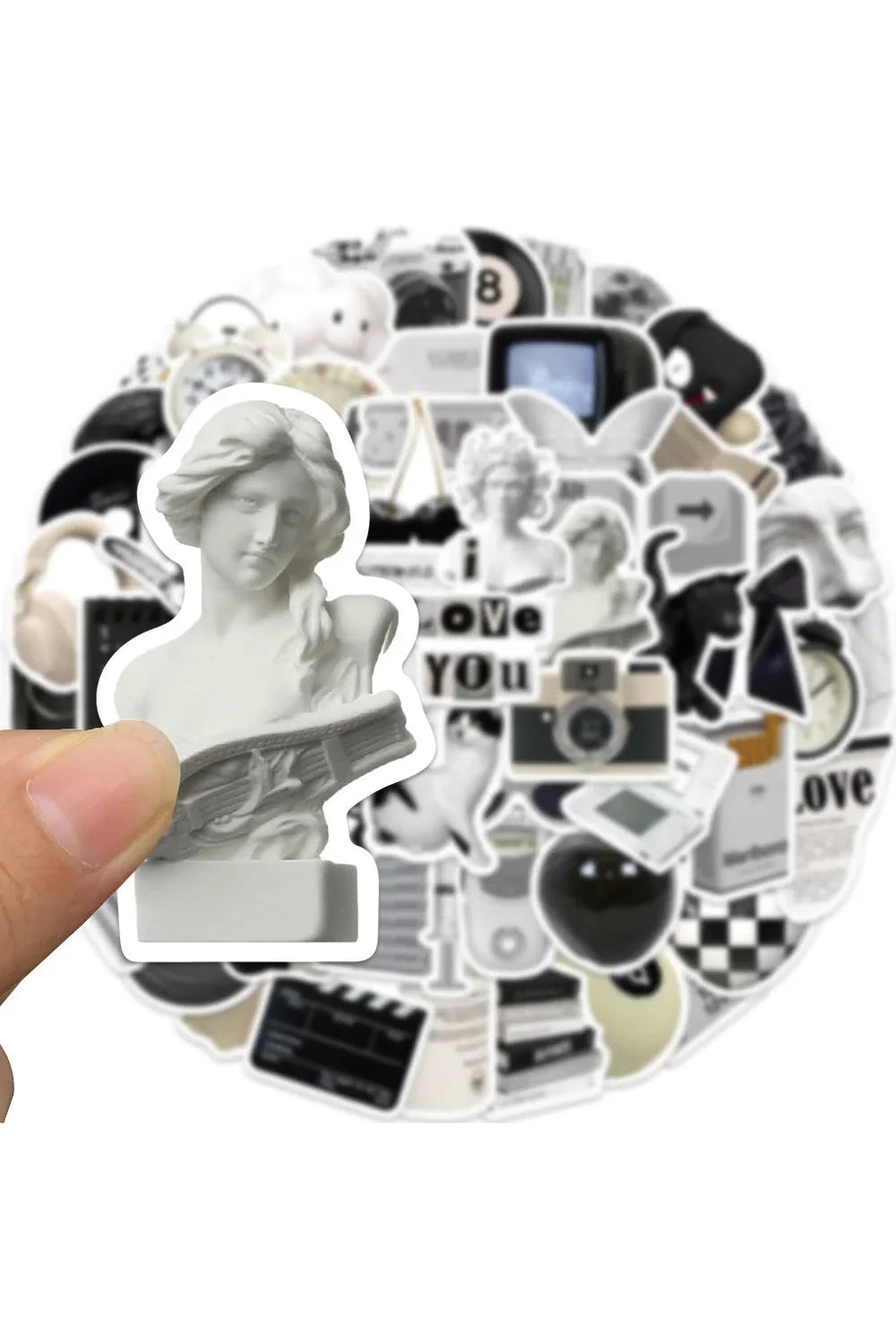 Lisslune | Black White Sticker