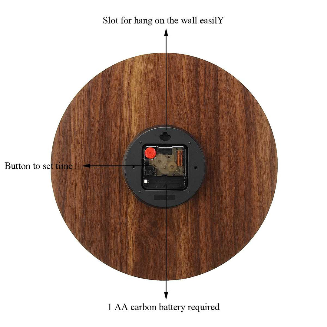 Lisslune | Nordic Luminous Wood Silent Wall Clock