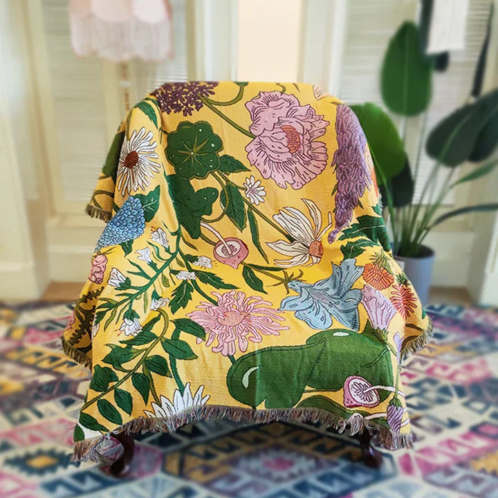 Lisslune | Boho Garden Flower Blanket