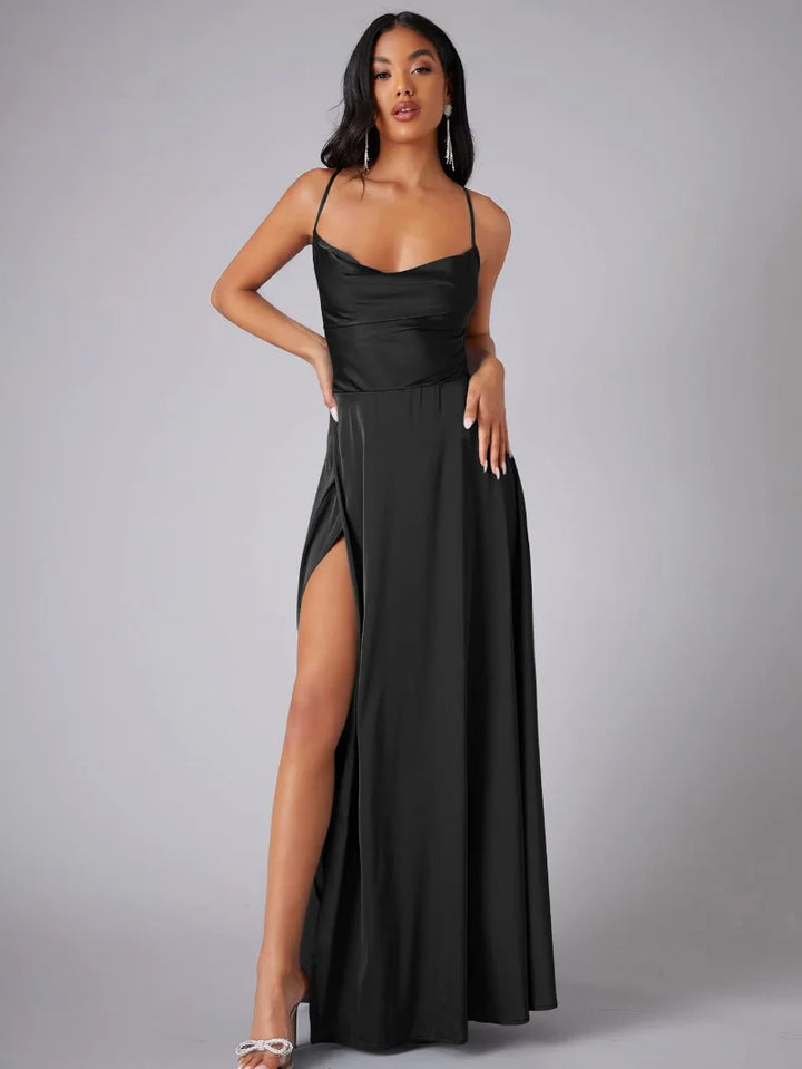Lisslune | Elegant Maxi Dress Made of Satin