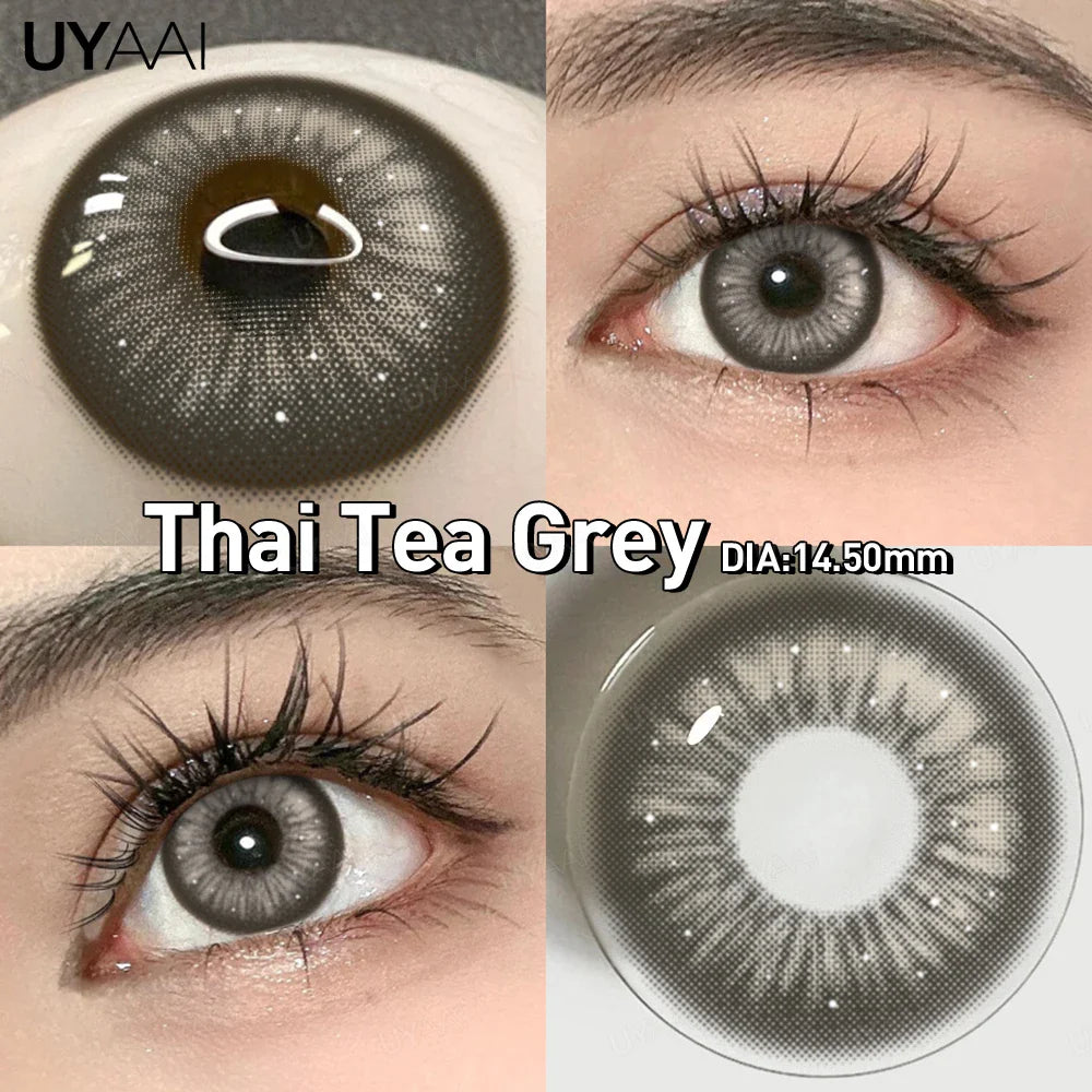 Rynx | 1 Pair Brown Lenses Natural Large Eyes Gray Lenses Cosmetics Korean Style Lenses y2k Colorcon Blue Eye Contacts Purple Lenses