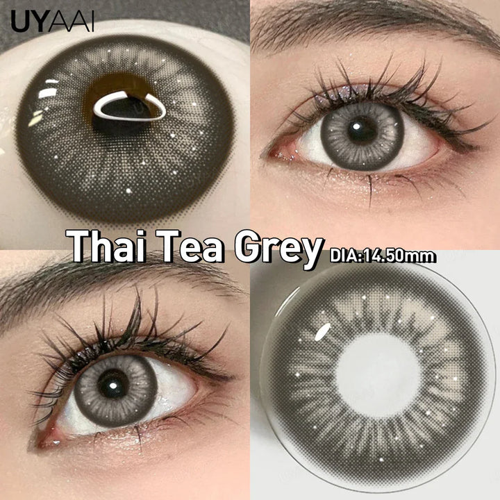Rynx | 1 Pair Brown Lenses Natural Large Eyes Gray Lenses Cosmetics Korean Style Lenses y2k Colorcon Blue Eye Contacts Purple Lenses