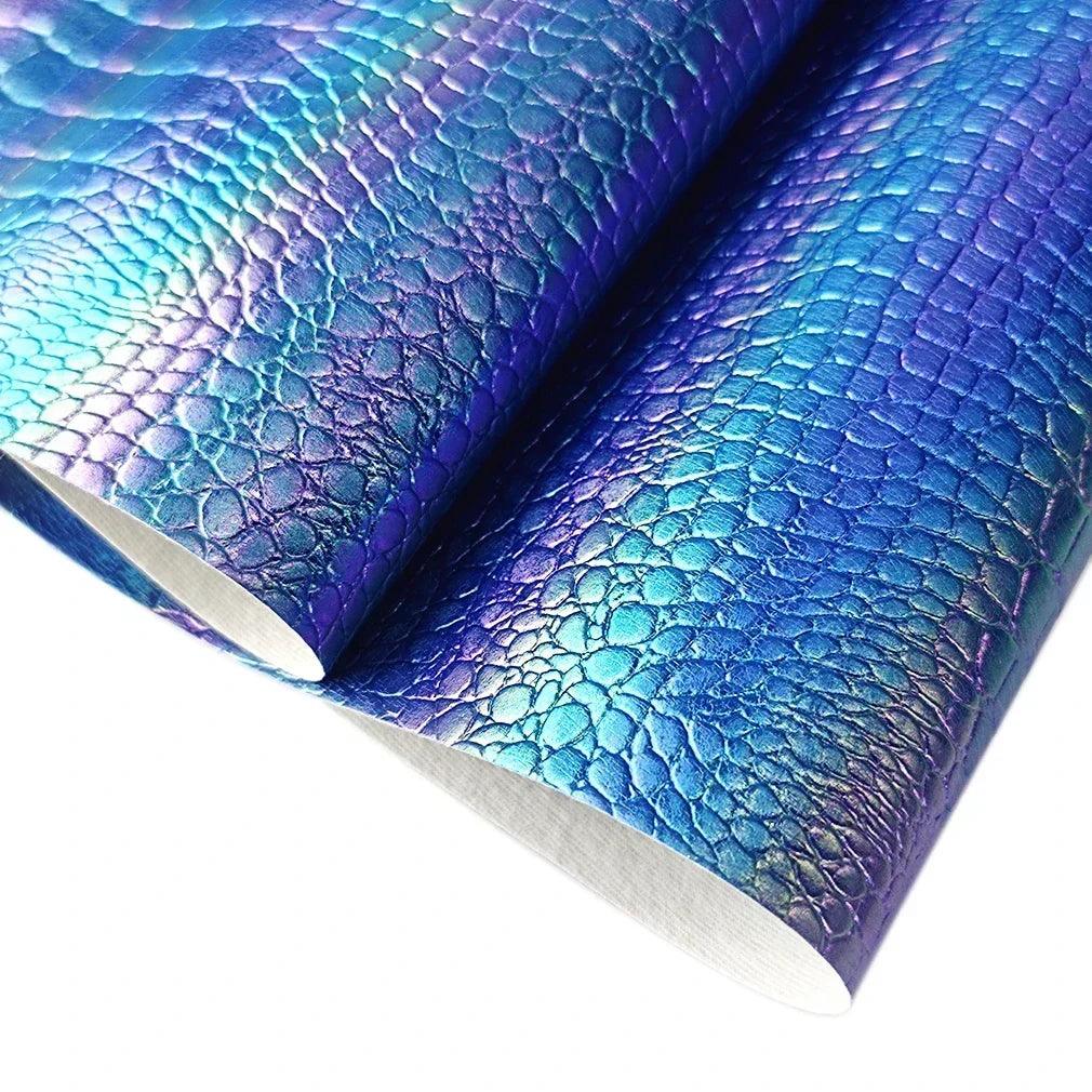 Lisslune | Luxe Holographic Crocodile Pattern Faux Leather Craft Roll - 30x135cm