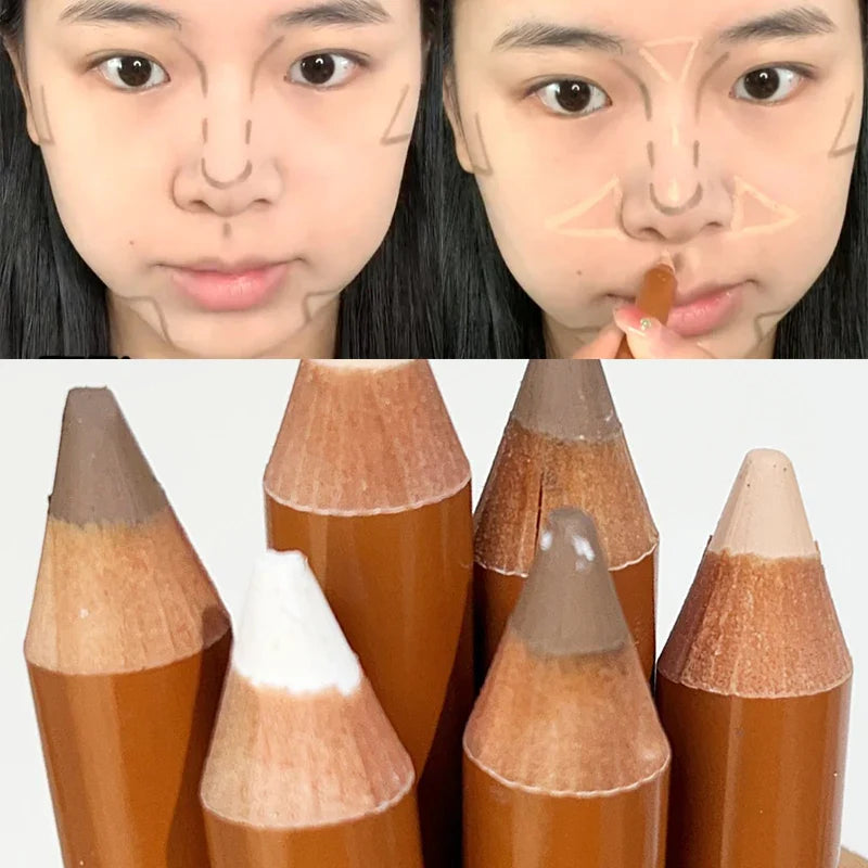 Rynx | Double-ended face highlighter contour stick long-lasting brightening 3D nose shadow sculpting stick concealer corrector stick cosmetics