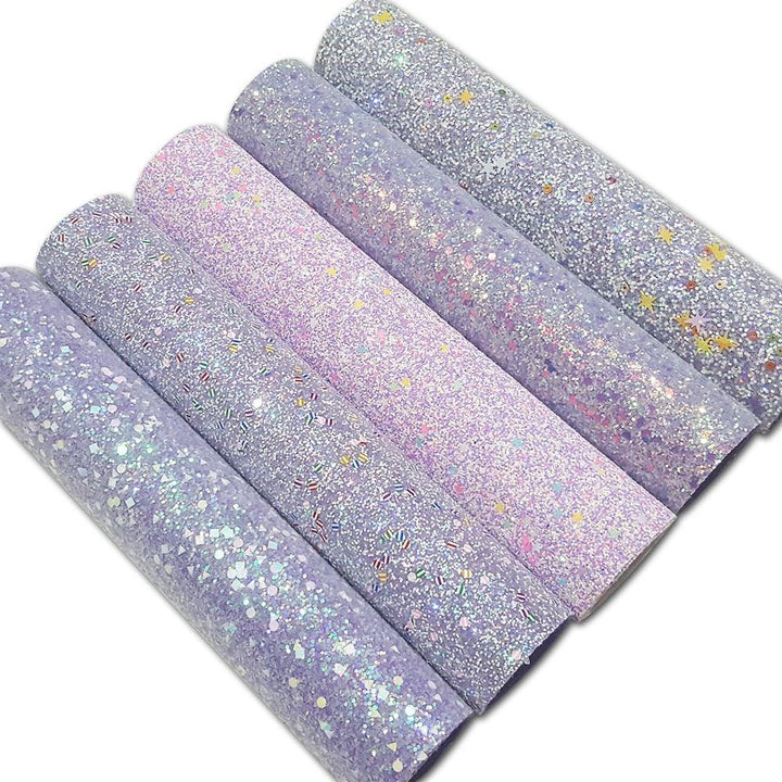 Lisslune | Glittering purple faux leather craft set for creative projects