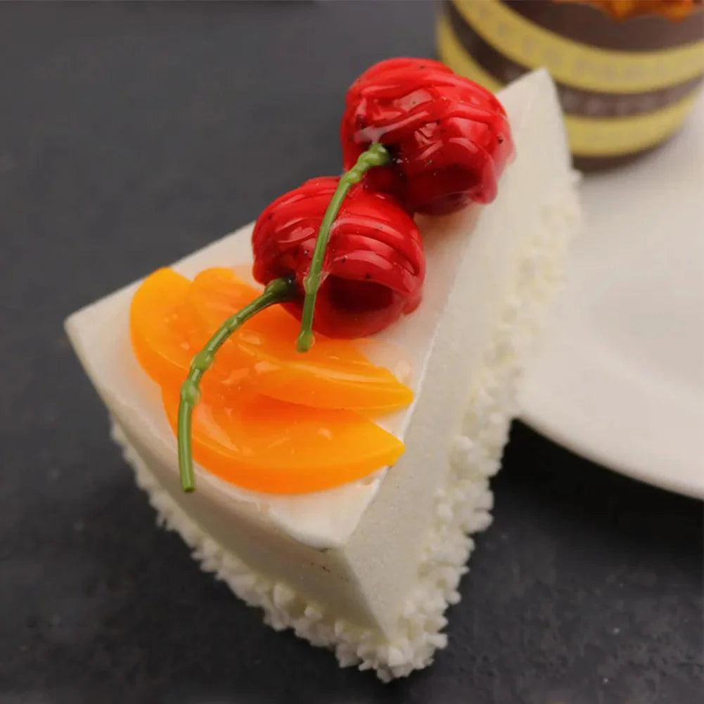 Lisslune | Realistic Synthetic Cake Decoration for Photography and Children - Artificial Fruit Dessert Props for Home Use