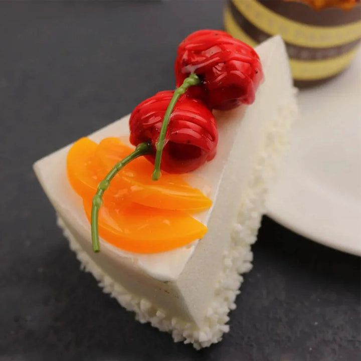 Lisslune | Realistic Synthetic Cake Decoration for Photography and Children - Artificial Fruit Dessert Props for Home Use