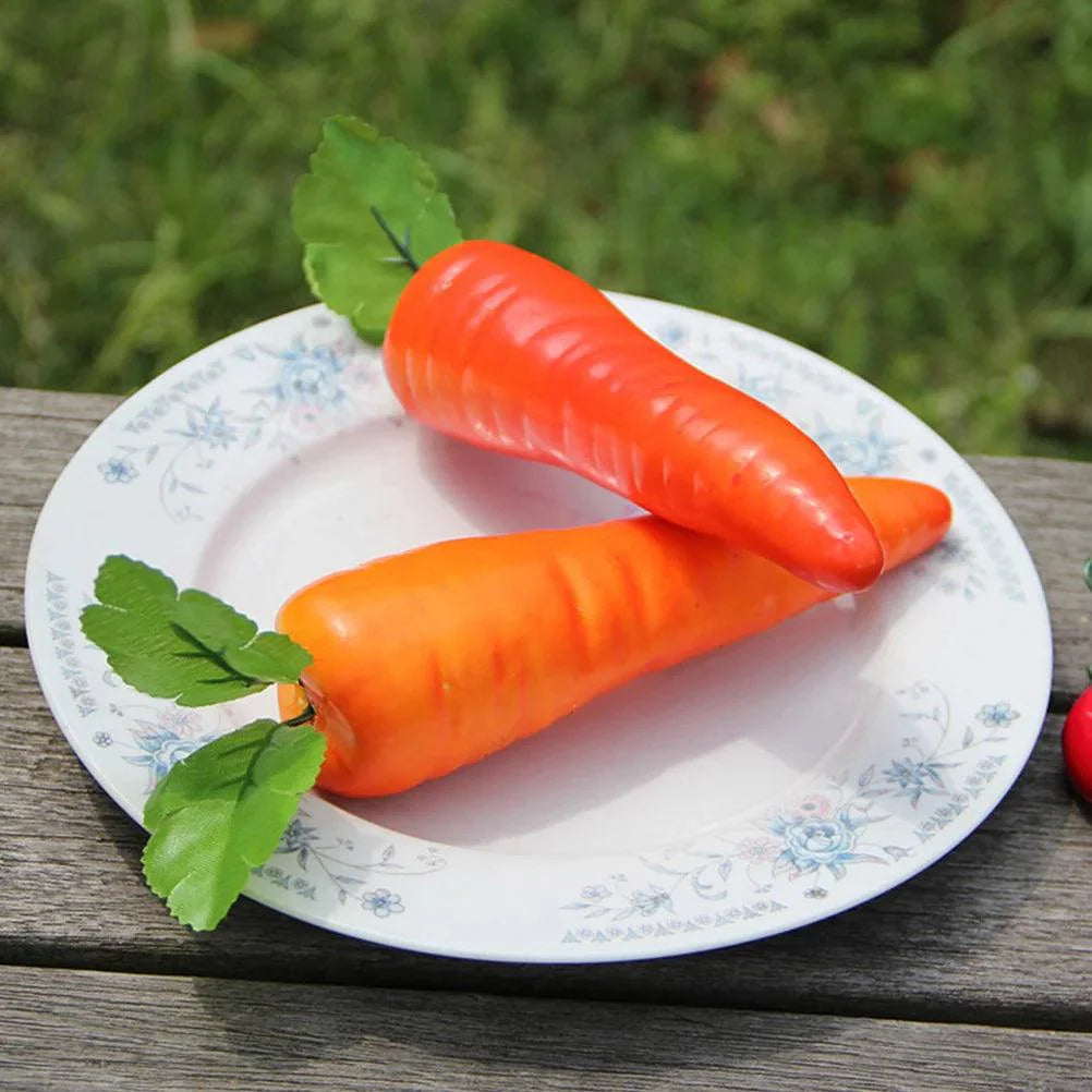 Lisslune | Set of 4 Realistic Foam Carrot Decorations for Cheerful Celebrations and Home Accents