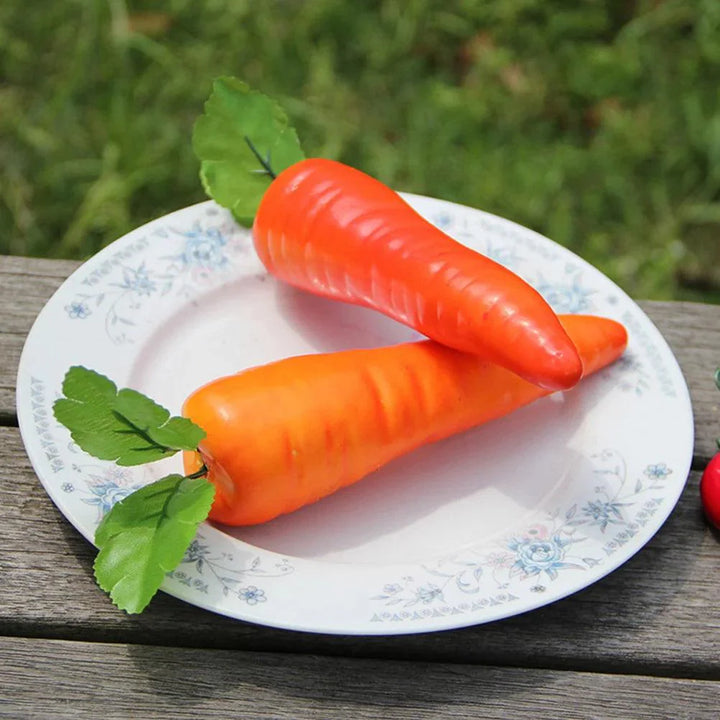 Lisslune | Set of 4 Realistic Foam Carrot Decorations for Cheerful Celebrations and Home Accents