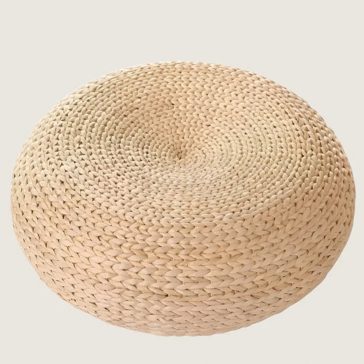 Lisslune | Japanese Tatami Rattan Meditation Cushion - Straw Woven Yoga Mat