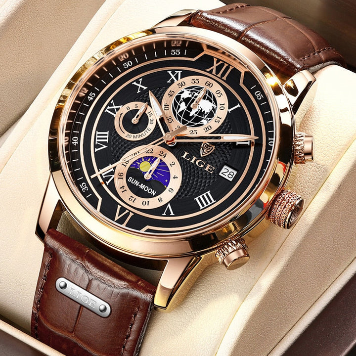 Lisslune | Classic Chronograph Men’s Watch | Stylish & Functional Luxury Wristwatch for Every Occasion