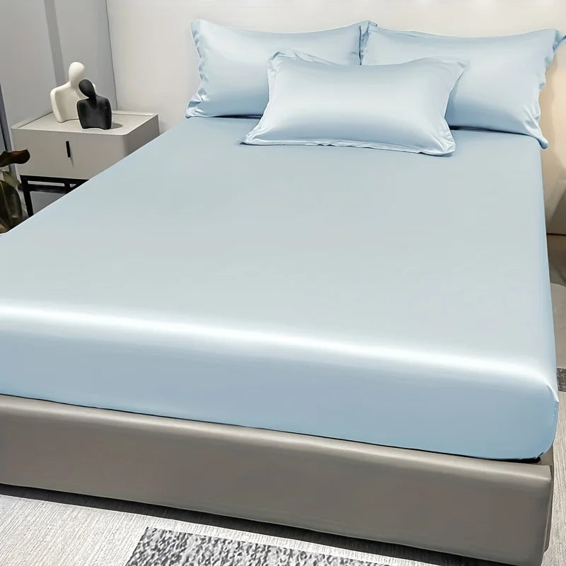 Lisslune | SatinDreams Luxury Fitted Sheet | Silky Satin Bed Sheet | Breathable & Cooling | Wrinkle-Free | Easy Care