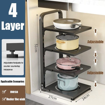 Lisslune | Easy Stack Adjustable Multi-layer Corner Rack