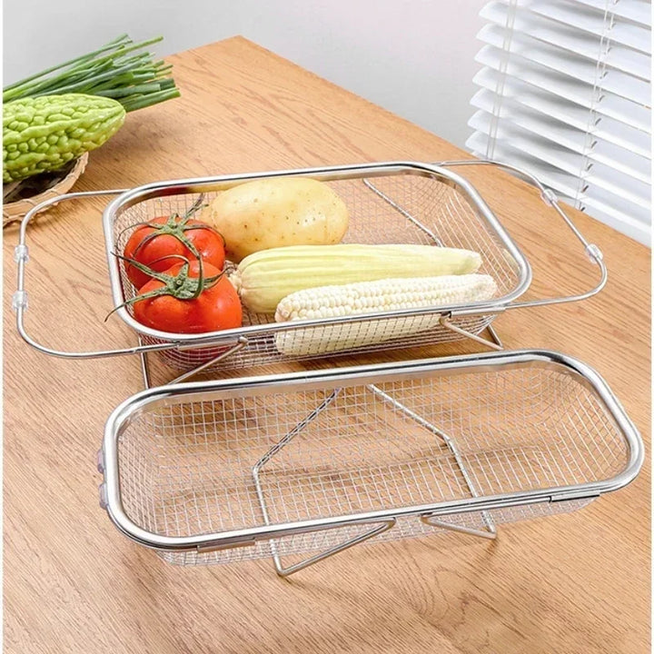 Lisslune | Space-Saving Over-Sink Mesh Strainer Rack