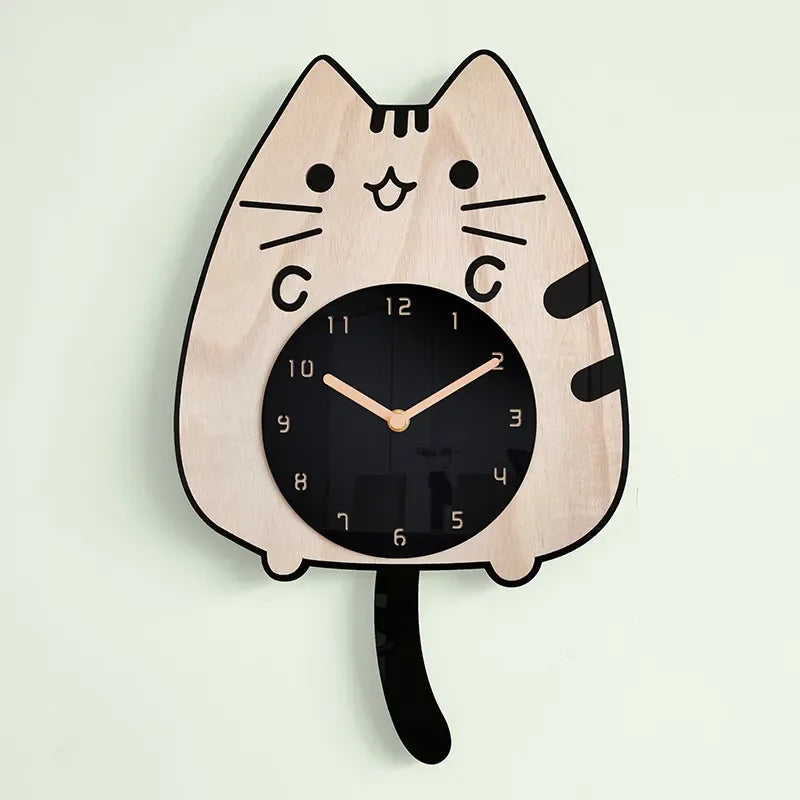 Lisslune | Happy Curious Cat Wall Clock