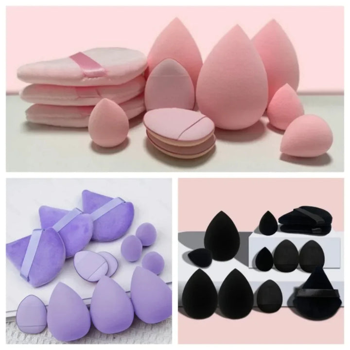 Rynx | 12 Piece Triangular Puff Giant Soft Eye/Concealer Makeup Egg Soft Cosmetic Puff Foundation Sponges Powder Puff Portable Cosmetic Tool