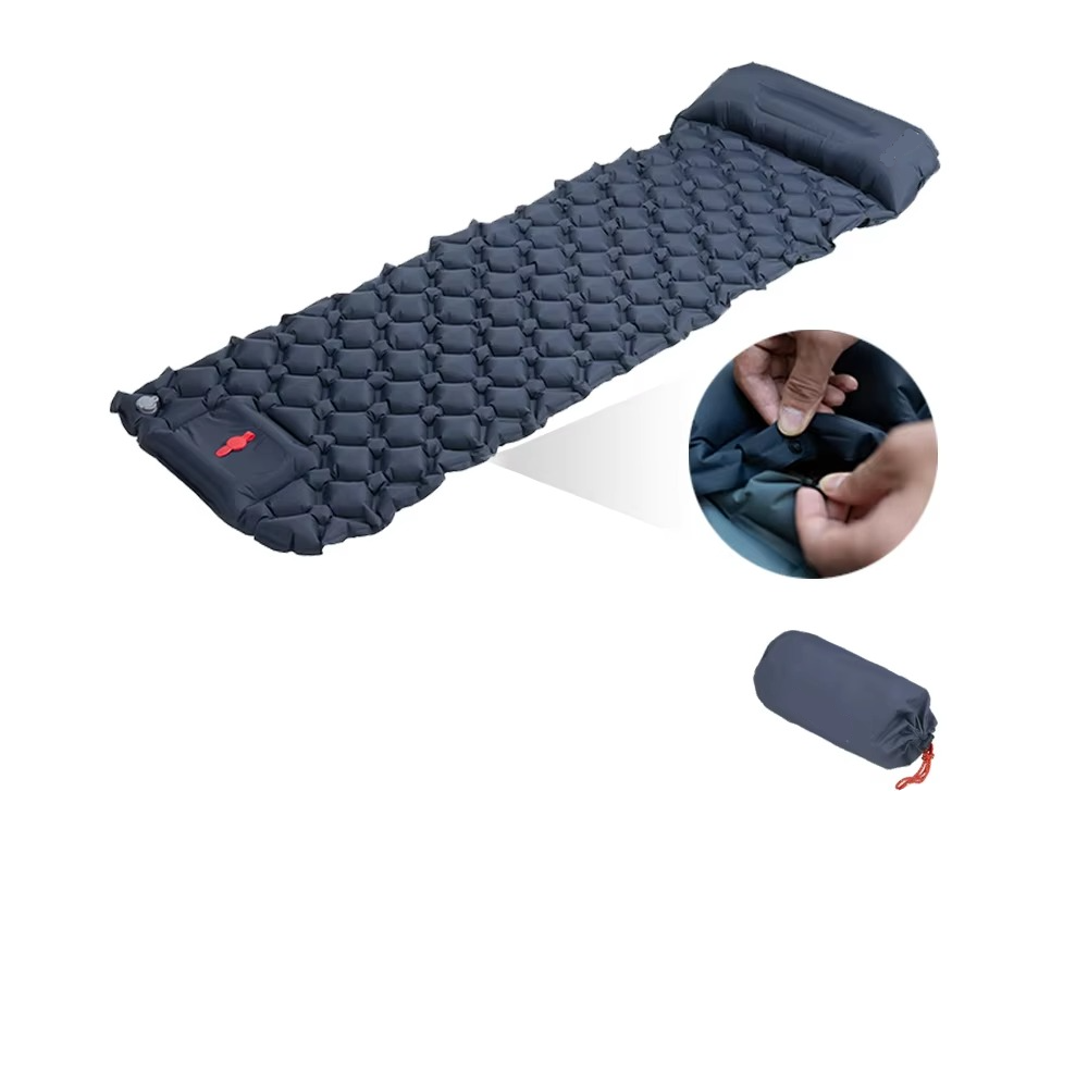 Lisslune | Inflatable Camping Sleeping Pad with Built-In Pillow for Hiking
