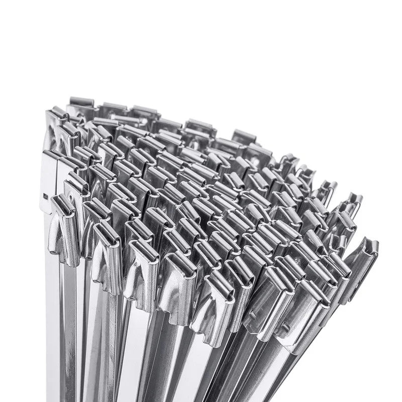 Lisslune | Heavy-Duty Stainless Steel Cable Zip Ties