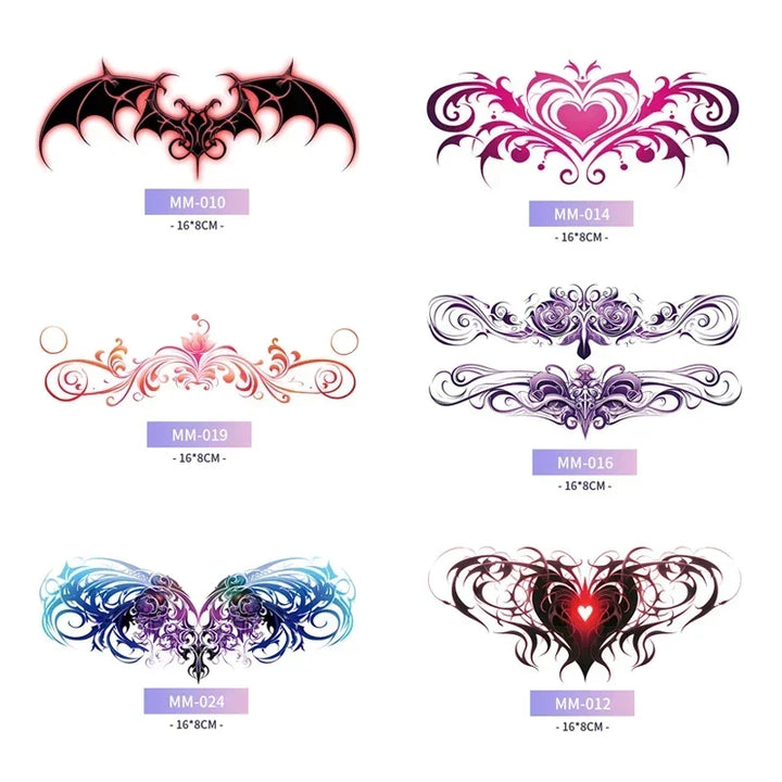 Rynx | 6-Piece Waterproof Tattoo Sticker Set Long-lasting Artificial Tattoo Girls 3D Artificial Sex Womb Tattoo for Women Temporary Abdomen섹스타투스티커 Product