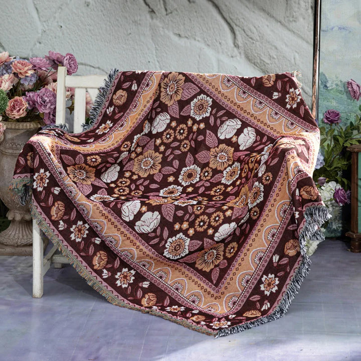 Lisslune | Boho Garden Flower Blanket