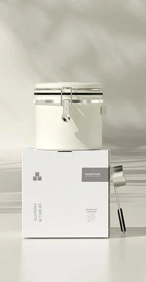 Lisslune | Stylish stainless steel coffee bean containers with date marker and carbon release valve