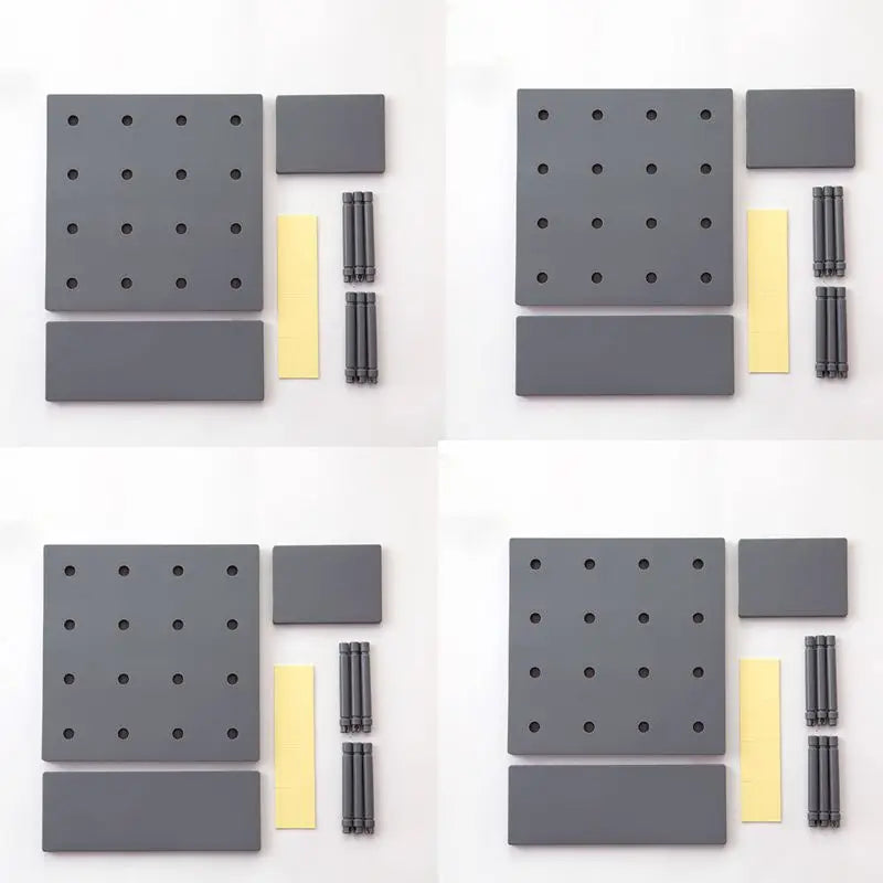 Rynx | 4Pack Sweet Pegboards Wall Shelf Holder Hooks Plastic Wall Organizer Decorations Display Shelf Wall Mounted Hanging Pegboard