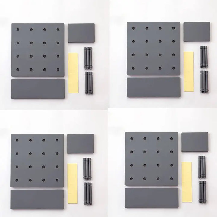 Rynx | 4Pack Sweet Pegboards Wall Shelf Holder Hooks Plastic Wall Organizer Decorations Display Shelf Wall Mounted Hanging Pegboard