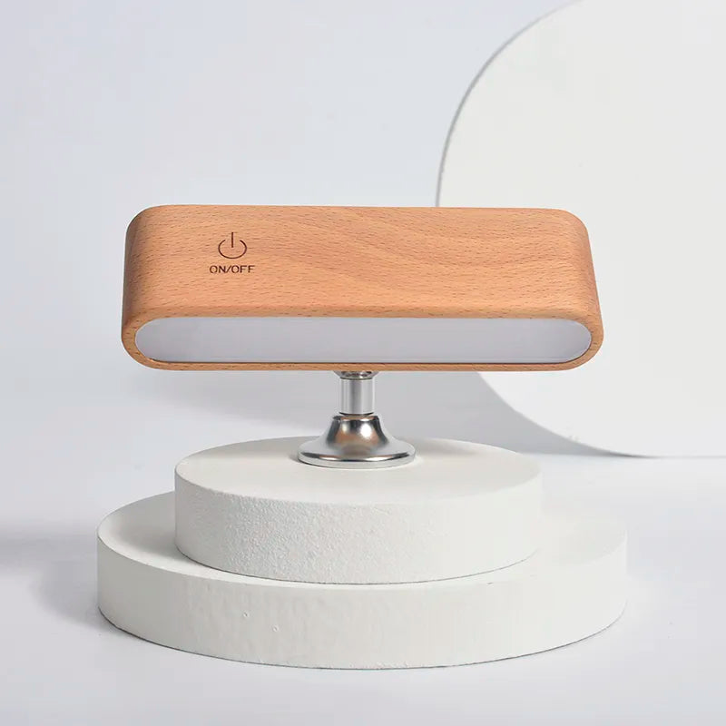 Lisslune | Rotatable Magnetic Wooden Rechargeable LED Night Lamp