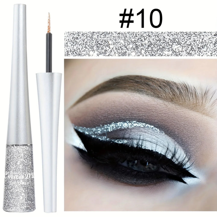 Rynx | Long-lasting liquid eyeliner pencil - shimmer in silver, green & blue | waterproof, smudge-proof makeup