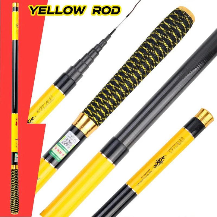 Lisslune | Premium Carbon Fiber Telescopic Fishing Rod for Freshwater Adventures - Adjustable Lengths from 2.7 to 7.2 Meters