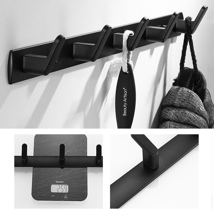 Lisslune | Over-Door Aluminum Hook Organizer: Stylish Storage Solution for Kitchen and Bathroom