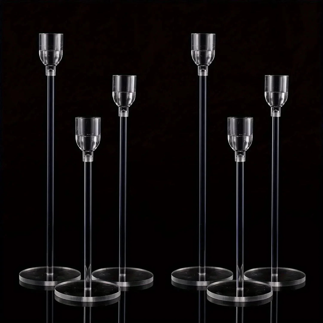 Lisslune | LumenAcry Acrylic Candle Holder Set (3-piece)