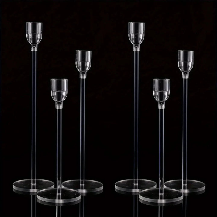 Lisslune | LumenAcry Acrylic Candle Holder Set (3-piece)