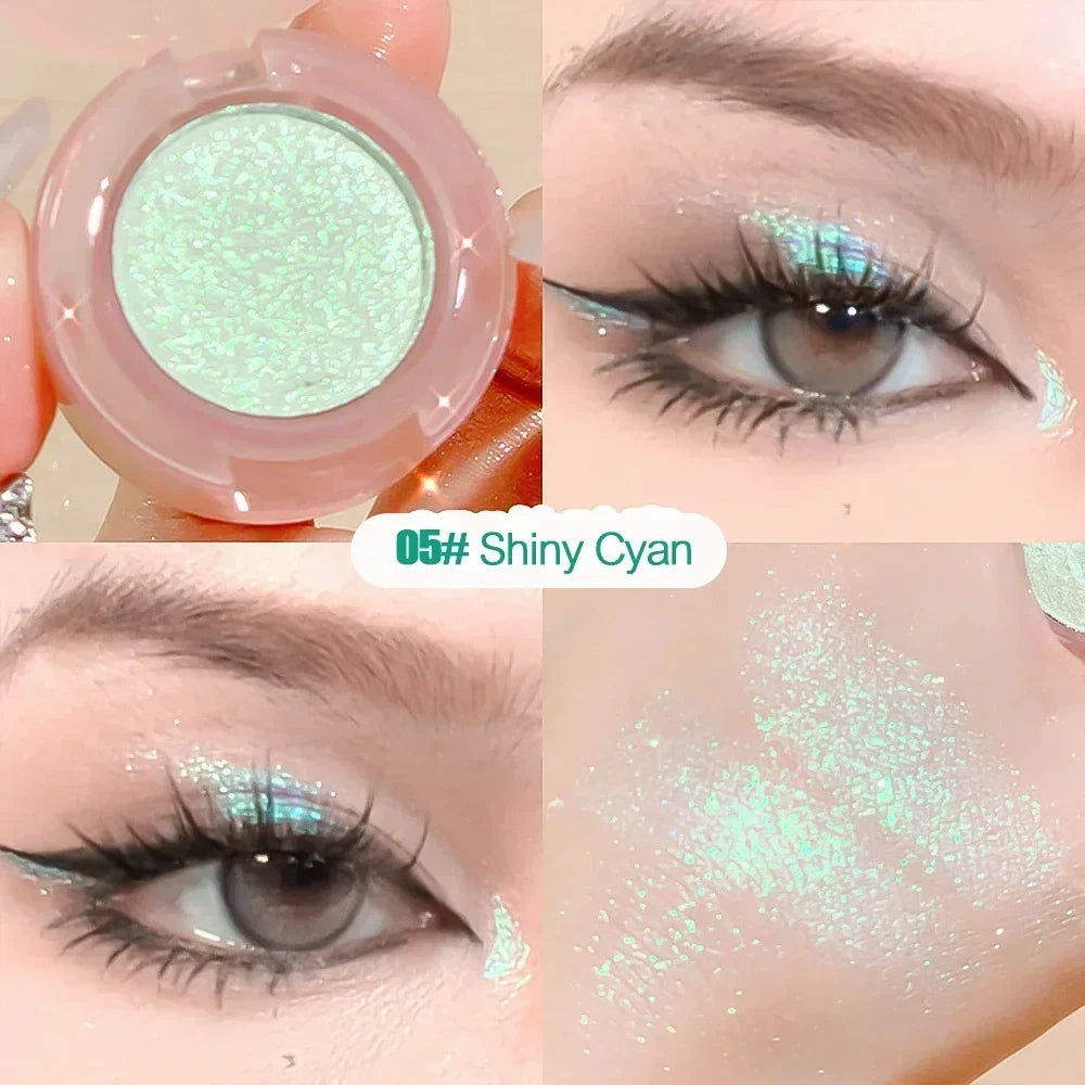 Rynx | Diamond Glitter Monochrome Eyeshadow Palette Color Changing Eyeshadow Highlighter Sequins Waterproof Long-lasting Eye Makeup Pigments