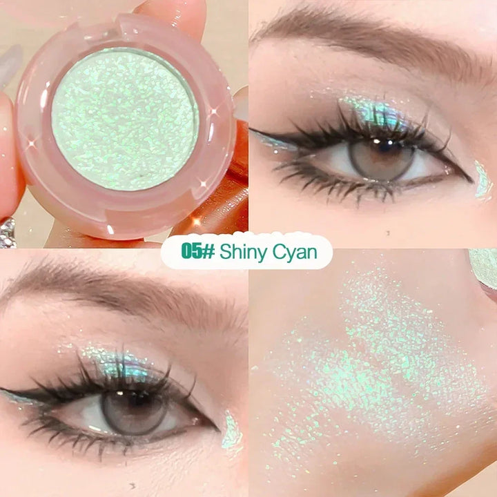 Rynx | Diamond Glitter Monochrome Eyeshadow Palette Color Changing Eyeshadow Highlighter Sequins Waterproof Long-lasting Eye Makeup Pigments