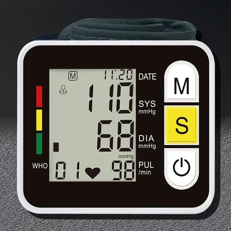 Lisslune | Digital Wrist Blood Pressure Monitor with LCD Display – PulseTrack