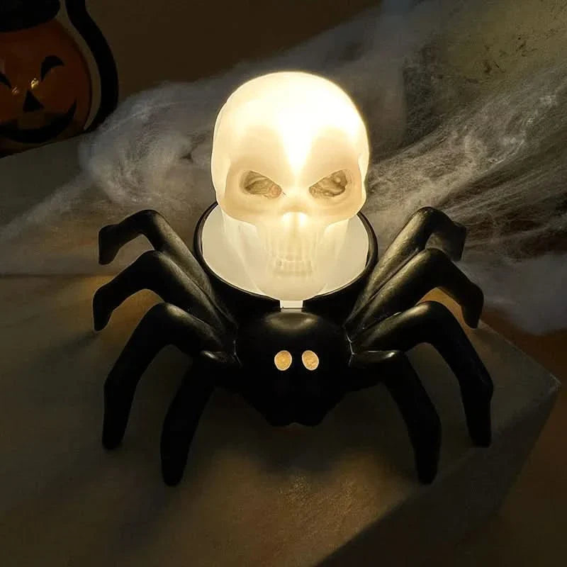 Lisslune | Halloween LED Skull & Spider Lamp – Spooky Home Decor