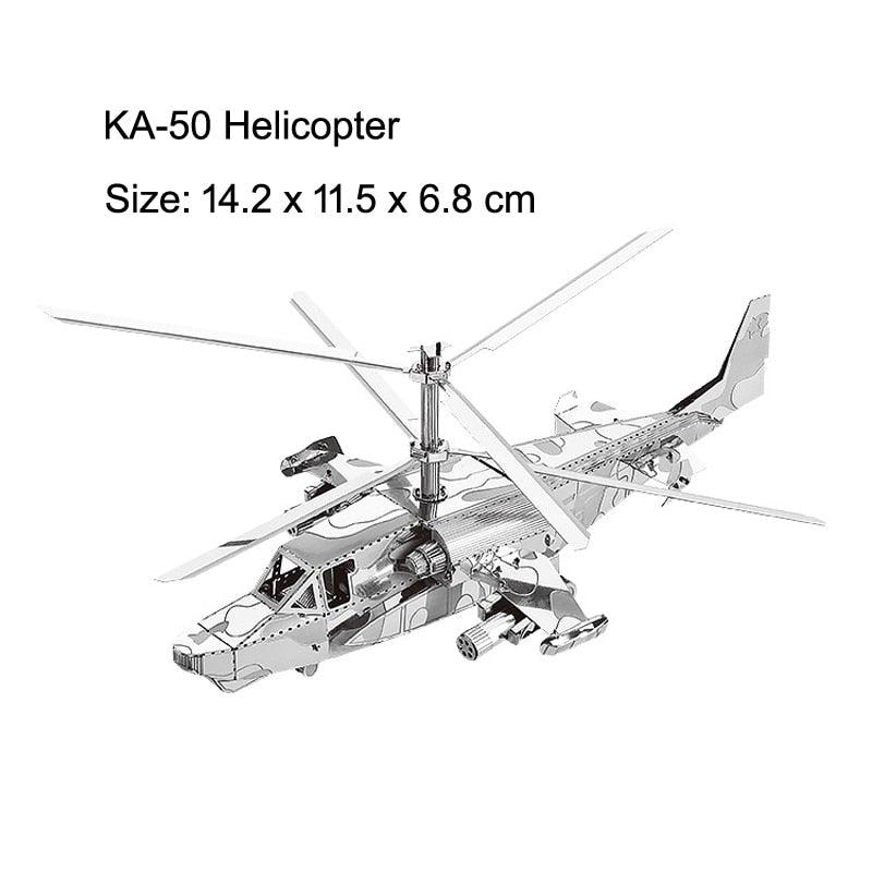 Lisslune | Stainless Steel 3D Jet Fighter Model Building Kit - Engaging DIY Puzzle for All Age Groups
