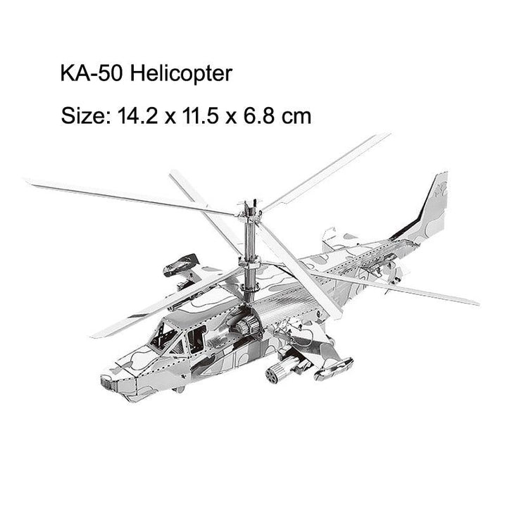 Lisslune | Stainless Steel 3D Jet Fighter Model Building Kit - Engaging DIY Puzzle for All Age Groups