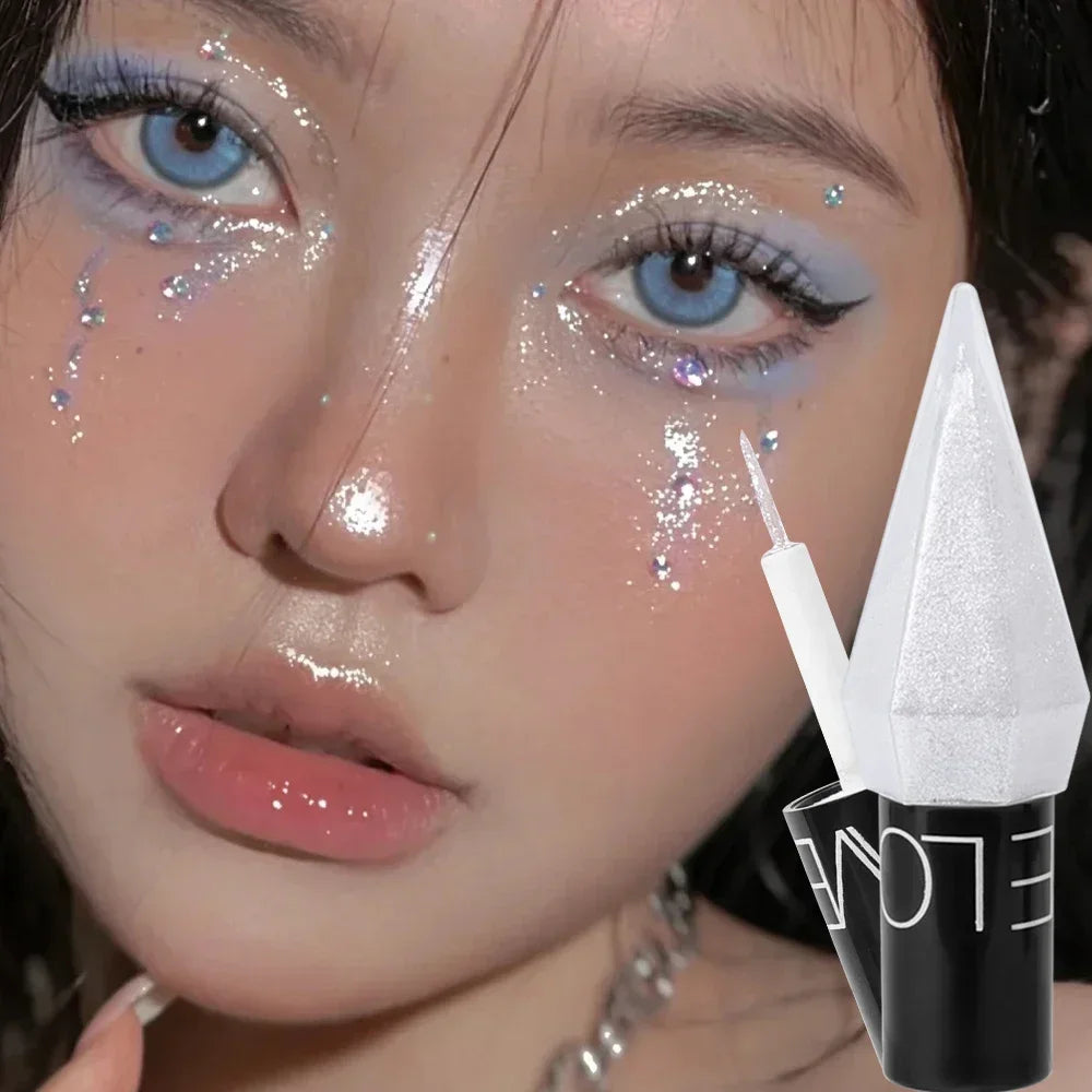 Rynx | Pearl Diamond Gold Liquid Eyeshadow Eyeliner Stick Waterproof Glitter Sequins Rose Gold White Eyeliner Pencil Korean Makeup