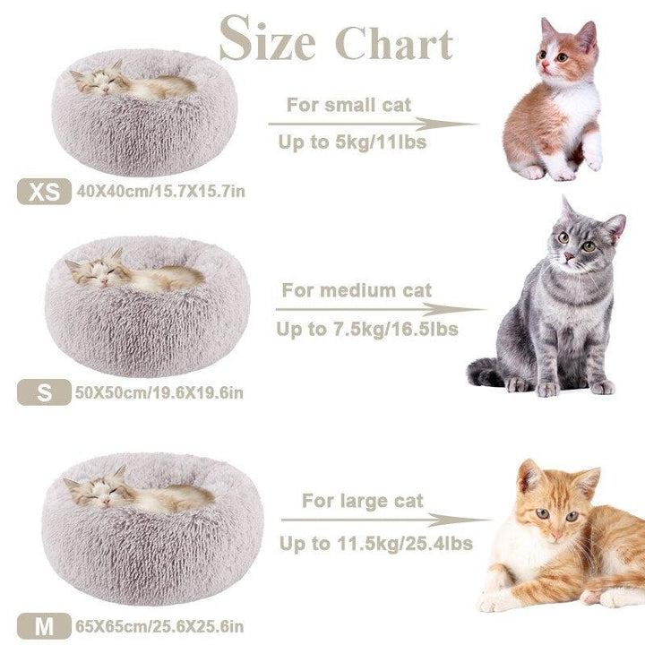 Lisslune | Luxury Plush Round Pet Bed - Cozy Retreat for Cats and Dogs
