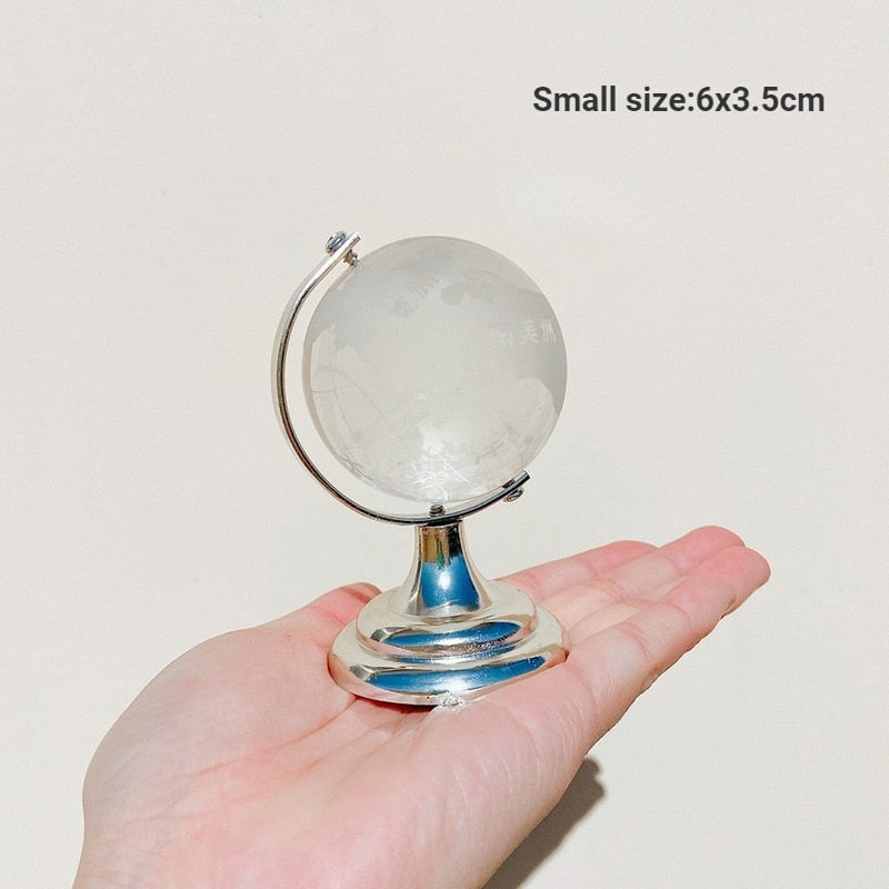 Lisslune | Crystal Transparent Miniature Glass Earth Globe