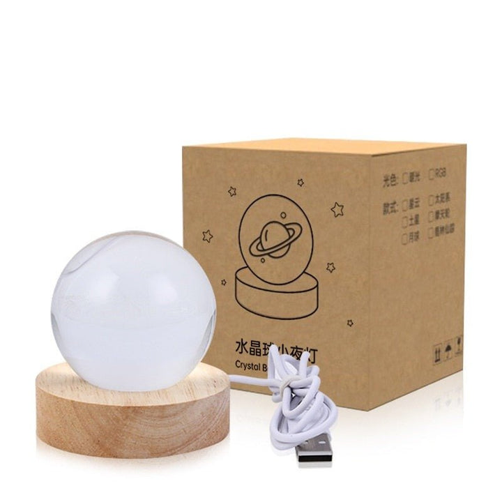 Lisslune | 3D Galaxy Crystal Ball Night Light Lamp